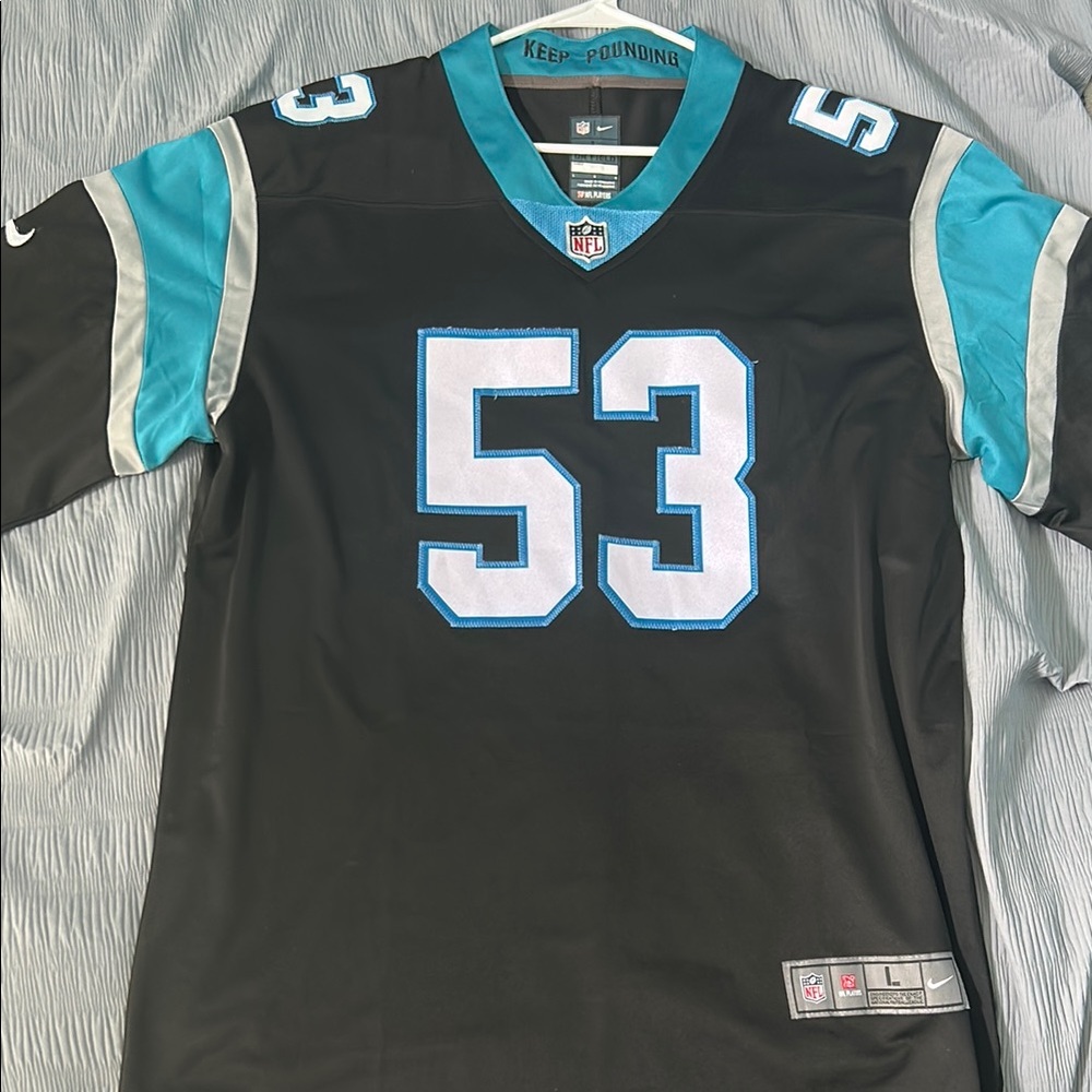 NFL Black and Blue Carolina Panthers Jersey